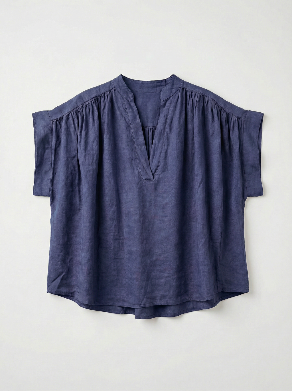 C31415 BLUSE KURZARM LEINEN