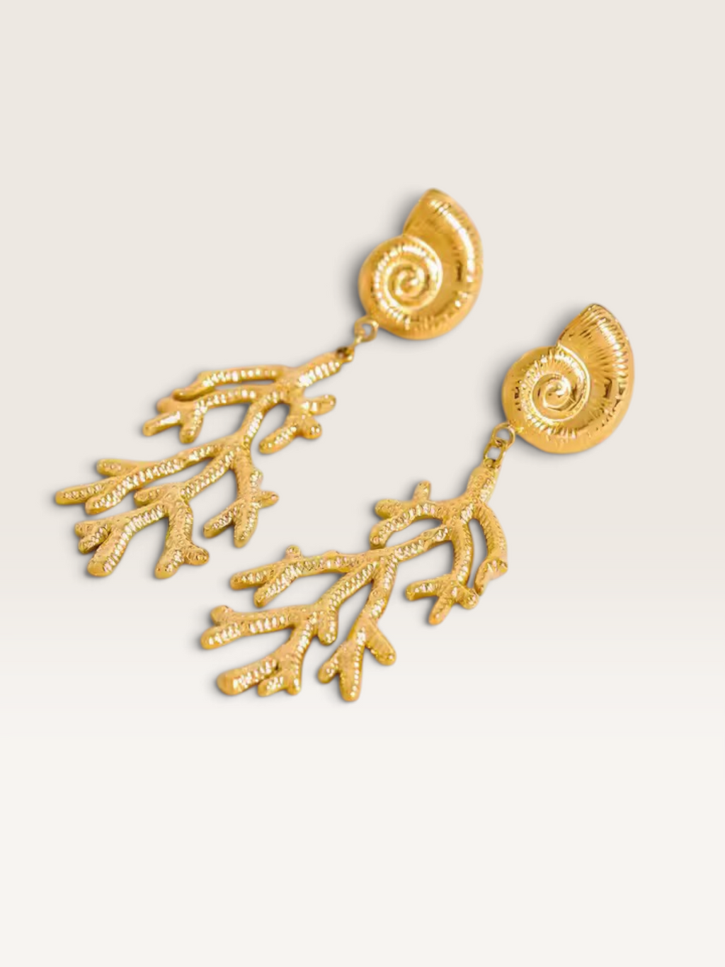 Boucles d’oreilles Corail Acier Inoxydable