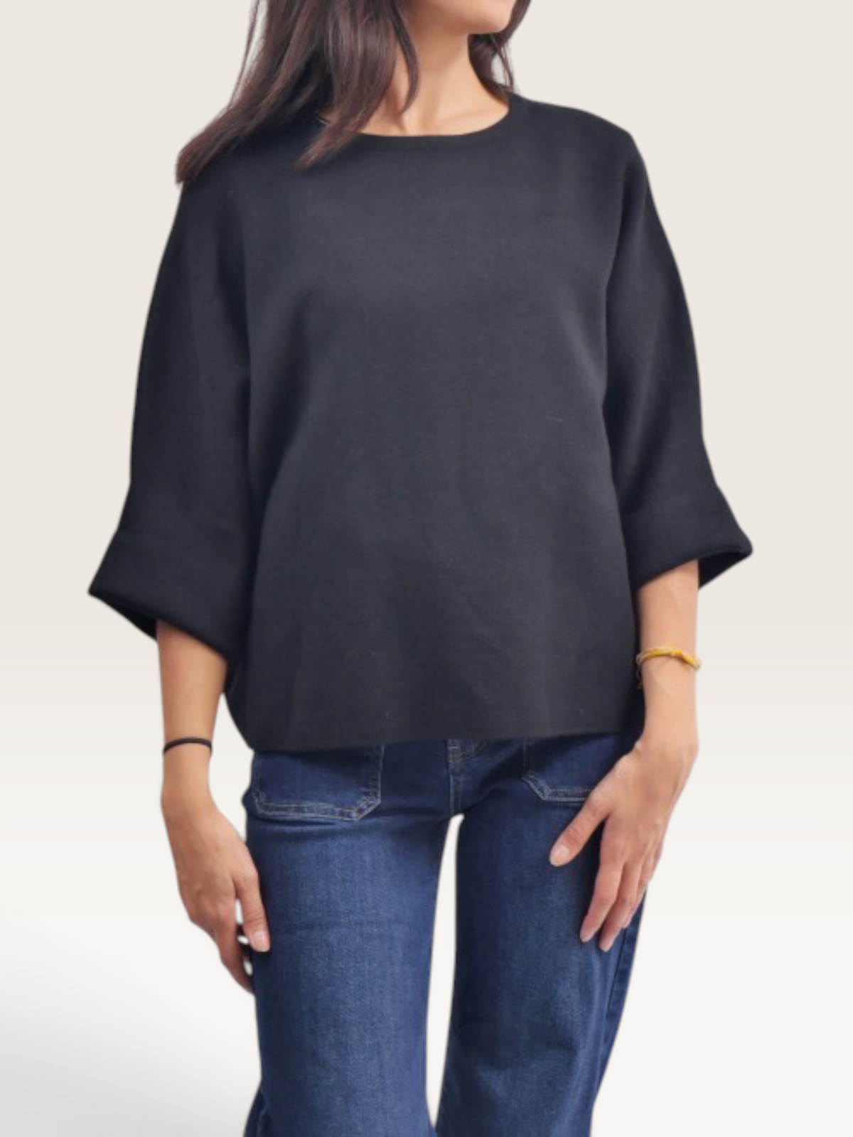 DSY9145 Pull Col Rond Oversize Cécile W