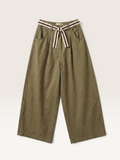 K08034 Pantalon Large Ceinture Int 100% Coton