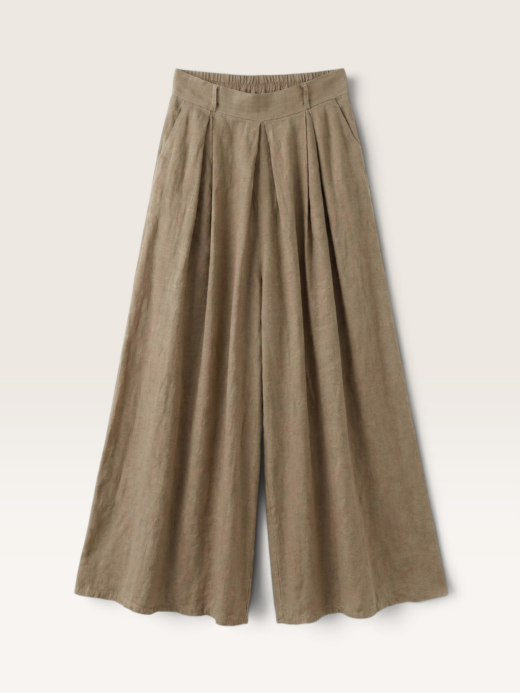 K31544 Pantalon à Pince 100% lin Int