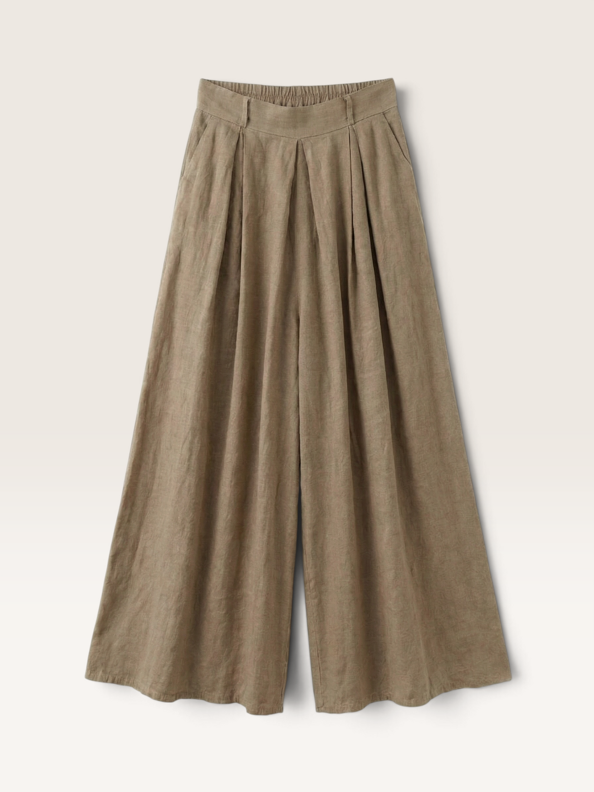 K31544 Pantalon à Pince 100% lin Int