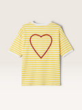 WN76-012 T-Shirt Feelkoo Herz 💛 und Streifen