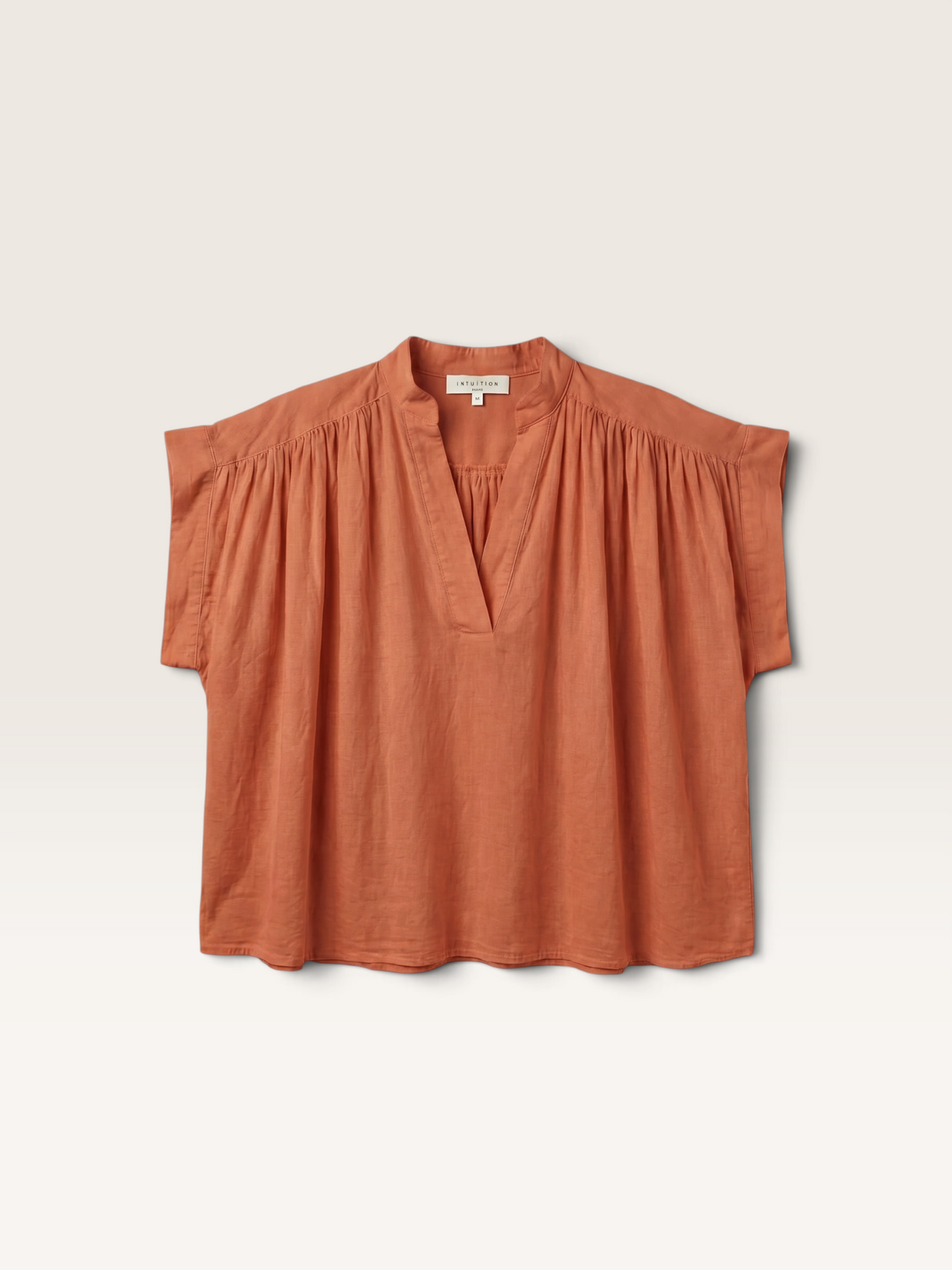 C 05973 Blouse Voile de Coton Int Sans Manche