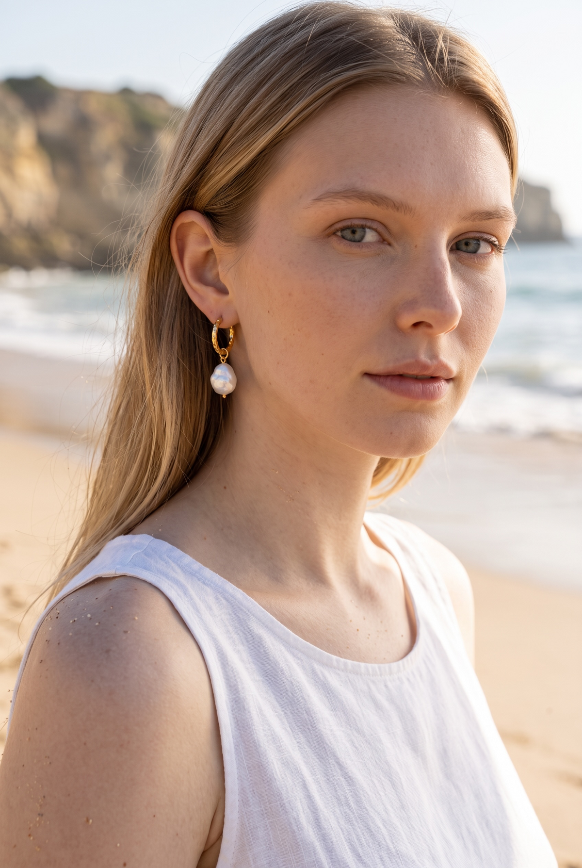 Boucles d’oreilles Perles d’eau Douce Acier Inoxydable