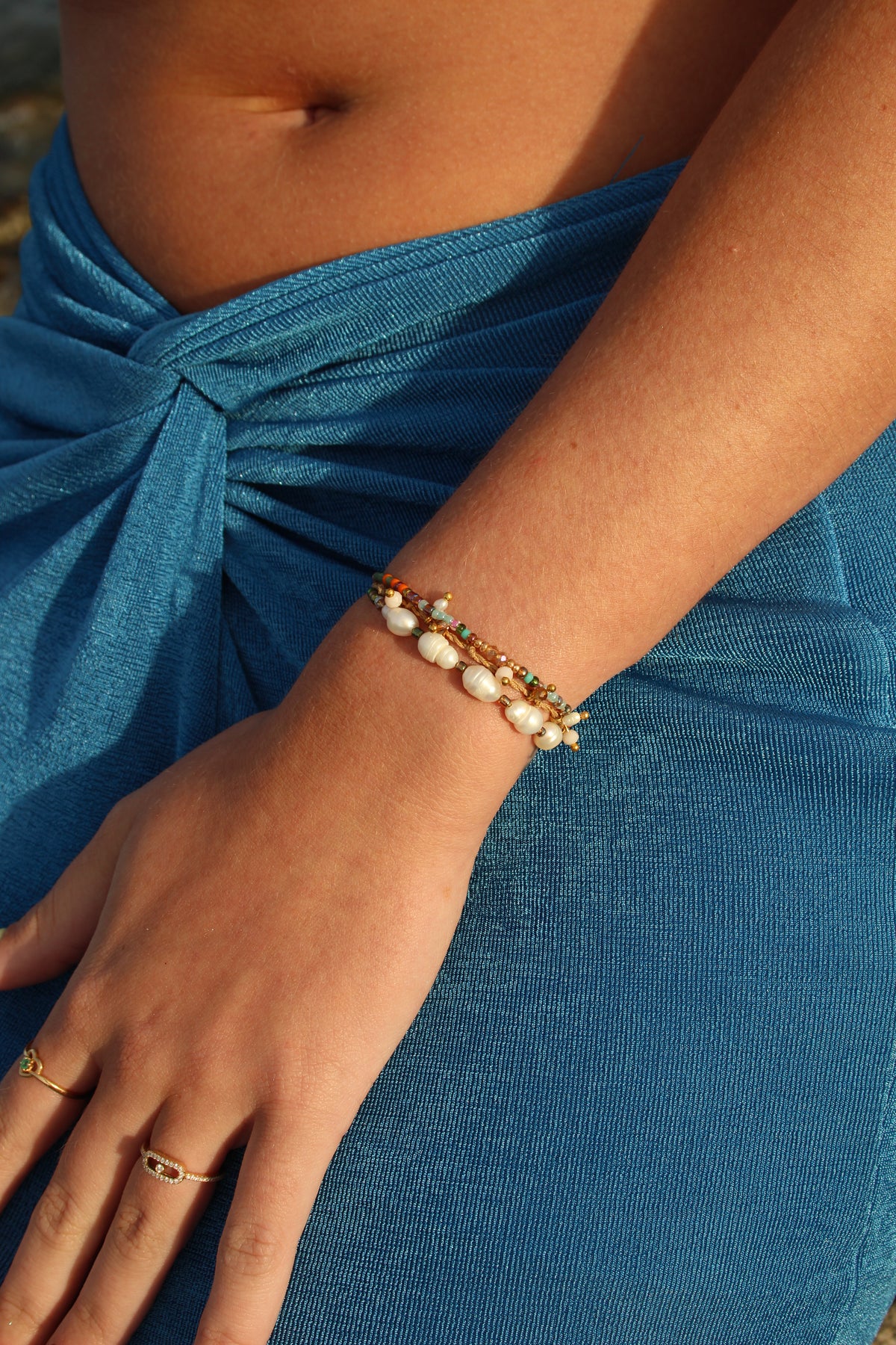 BRACELET PERLE 3 RANGS INDIES