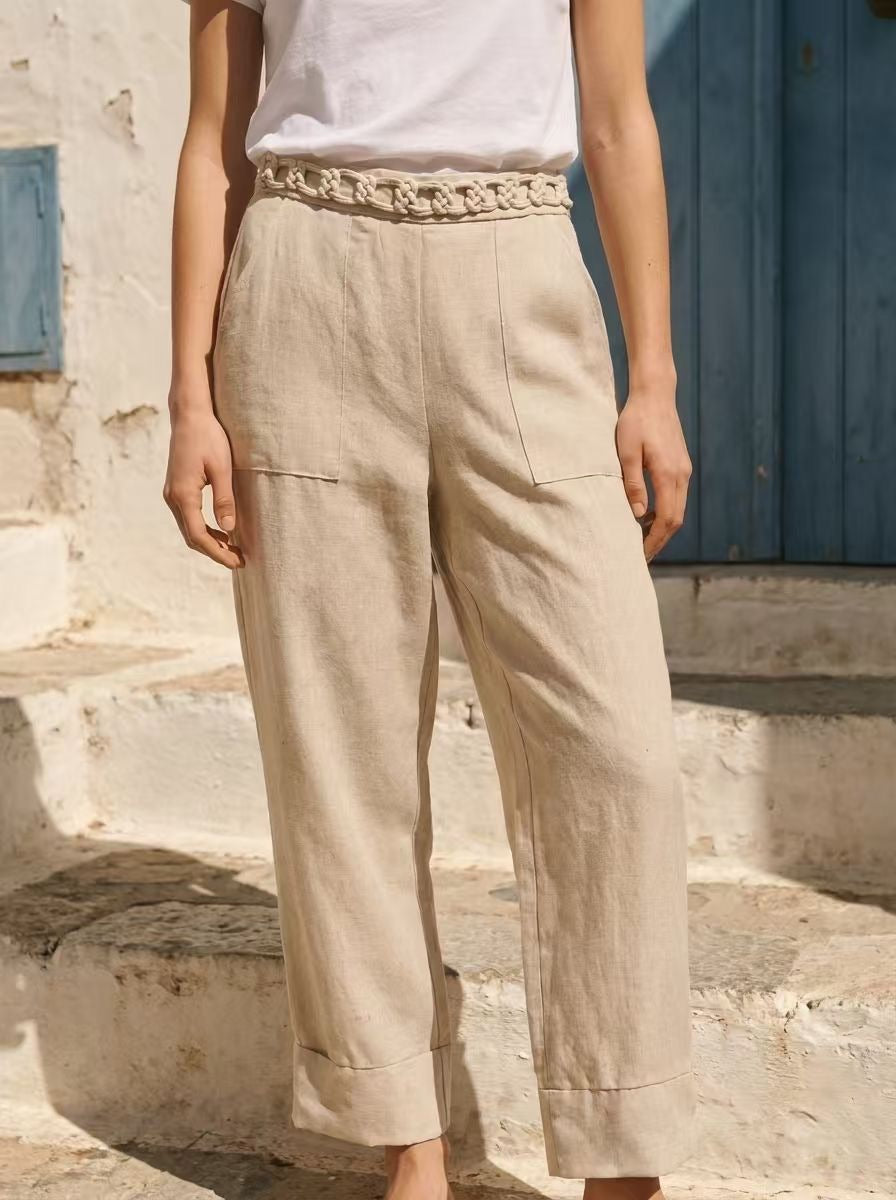 KK89001K PANTALON DÉTAIL TRESSÉ INT