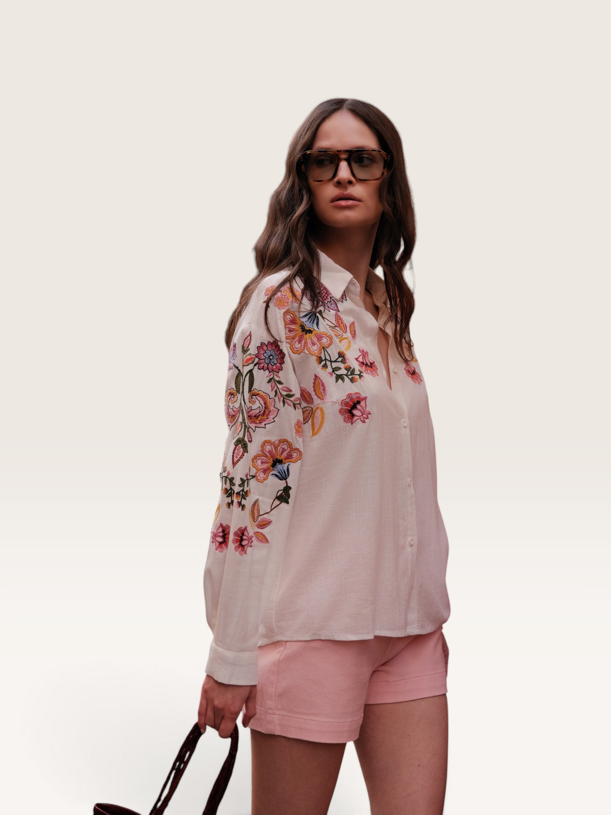 M7560 Chemise Musy Brodée 100% Coton