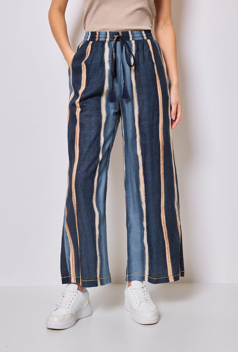 Pantalon Sunny Rayé 100% Coton COFETEB5214A