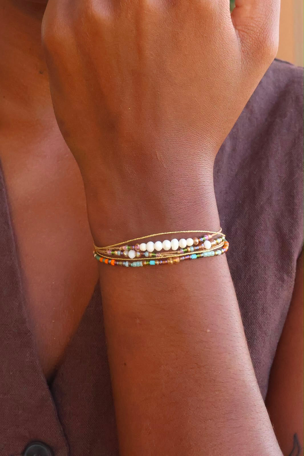 BRACELET PERLE 4 RANGS