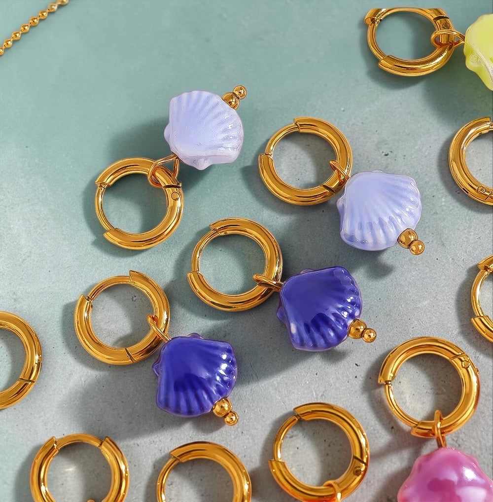 Boucles d’oreilles Coquillages Céramique