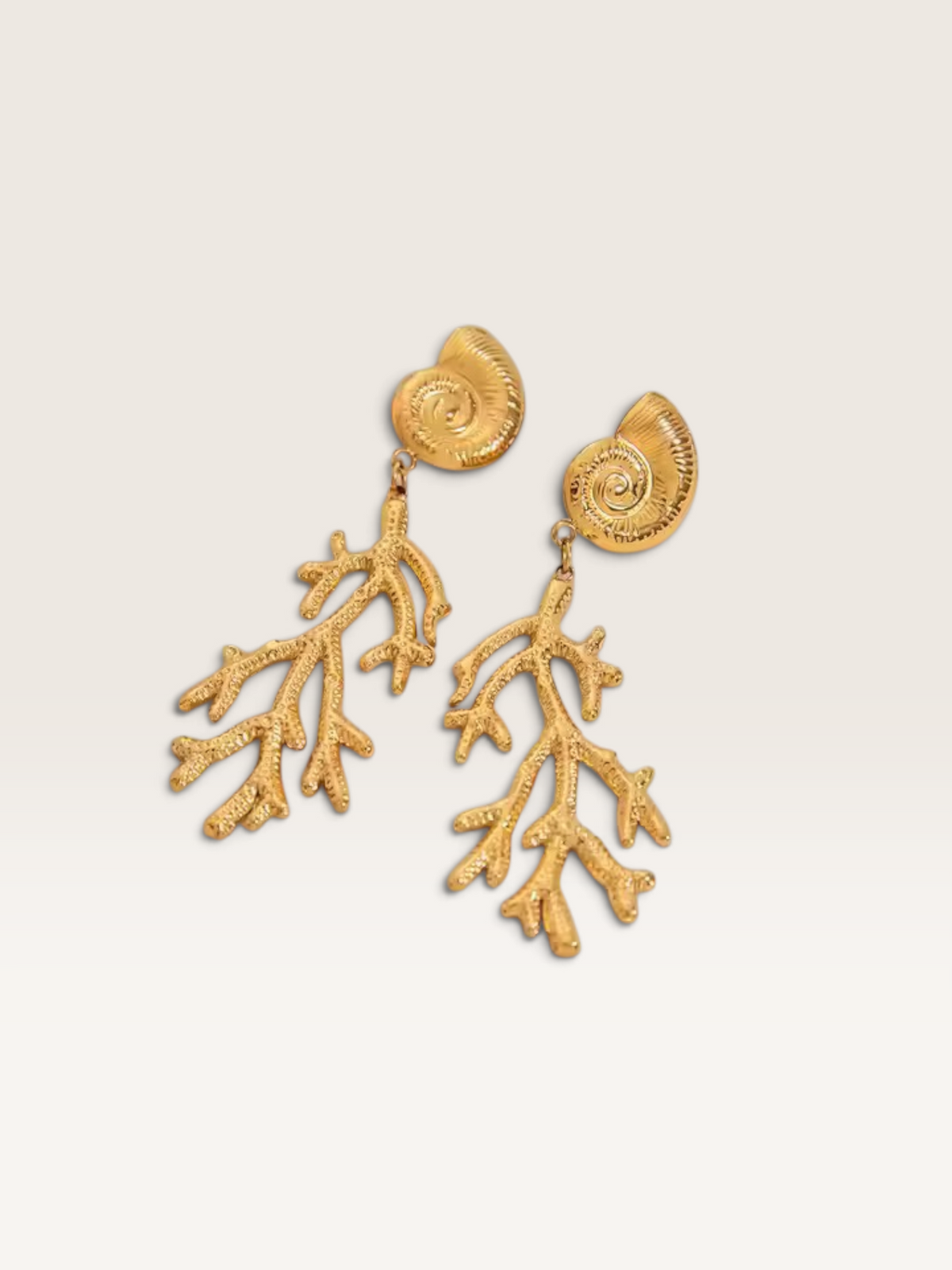 Boucles d’oreilles Corail Acier Inoxydable