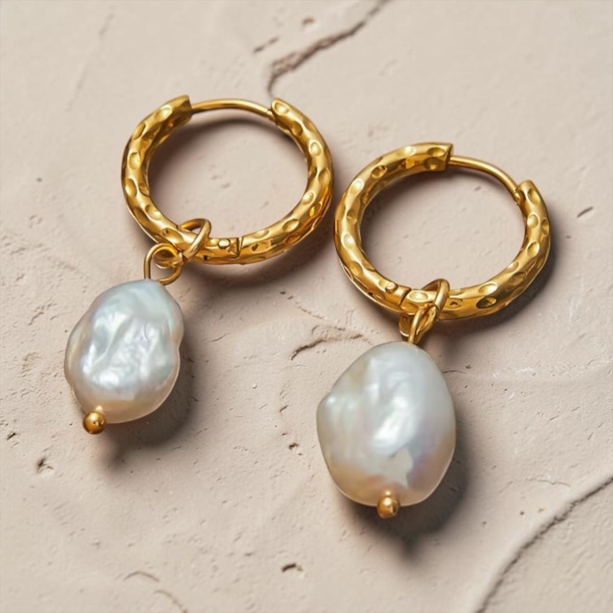 Boucles d’oreilles Perles d’eau Douce Acier Inoxydable