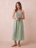 PR2663 Pepouze Kleid, verstellbare Träger, Baumwollvoile