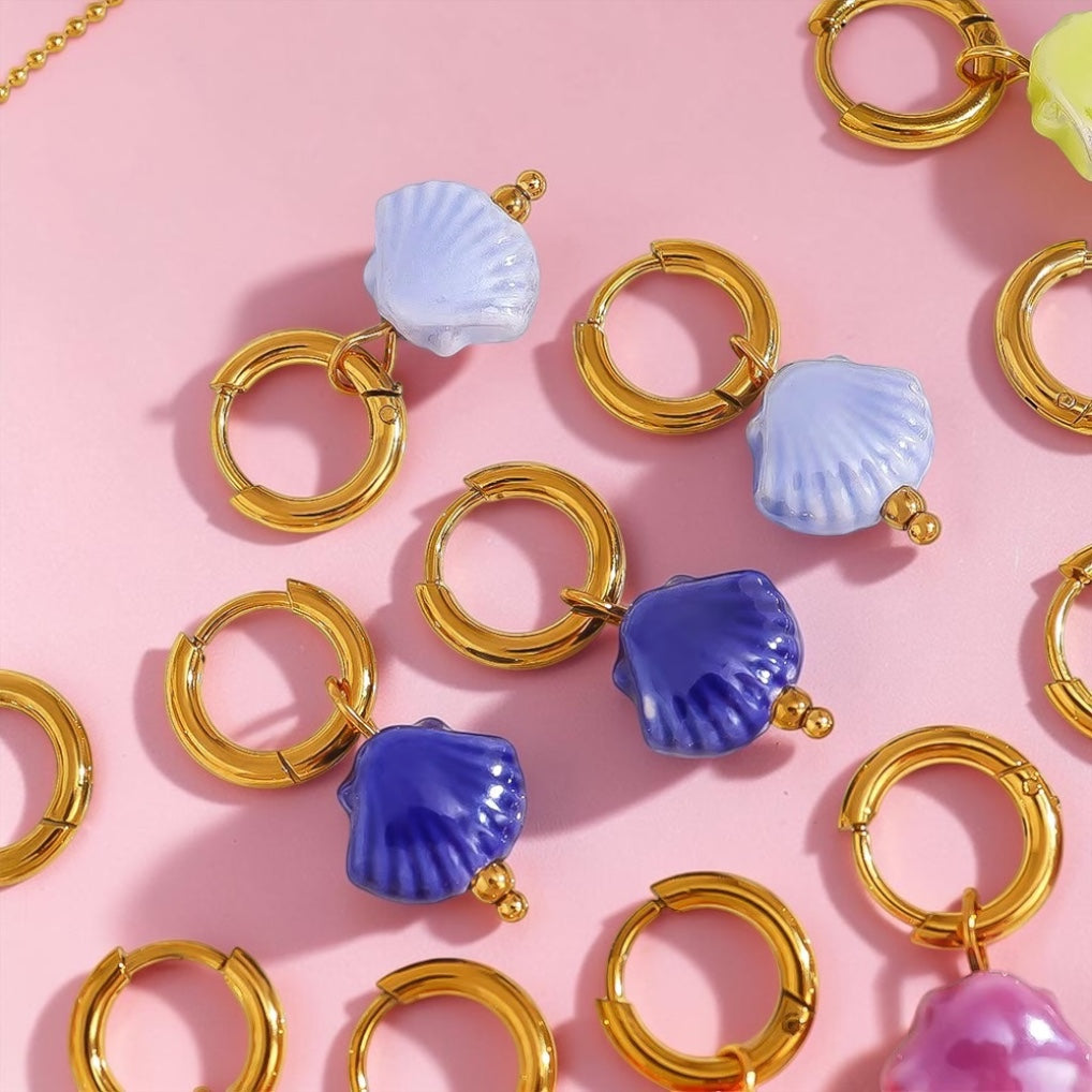 Boucles d’oreilles Coquillages Céramique
