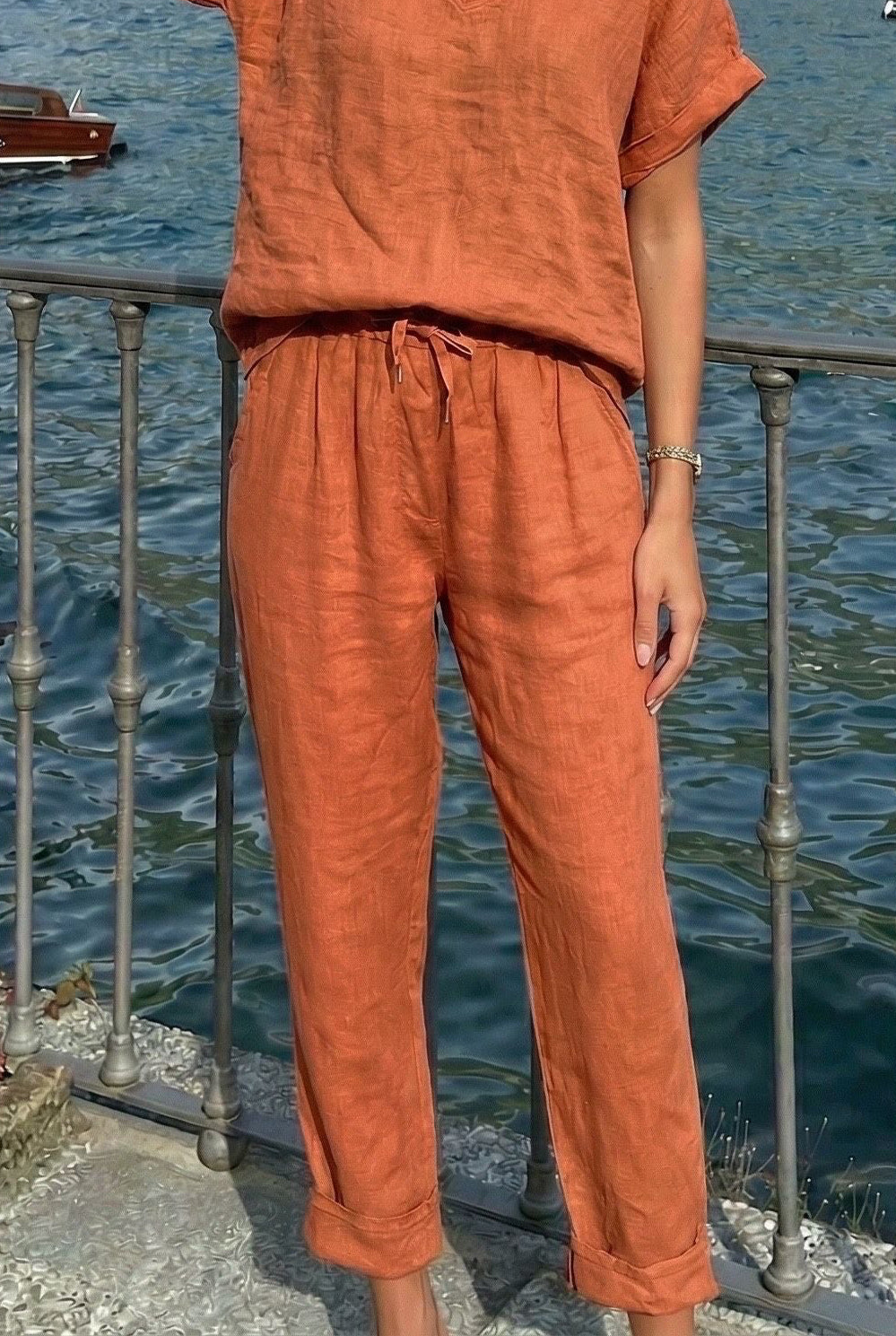 9894 Pantalon Mille 100% Lin